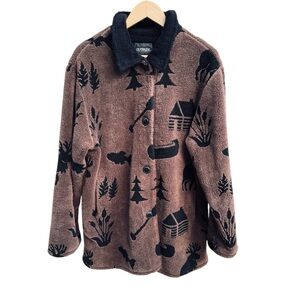 OUTBROOK Coat Jacket Fleece Lodge Winter Western Yellowstone Warm Cozy Women’s